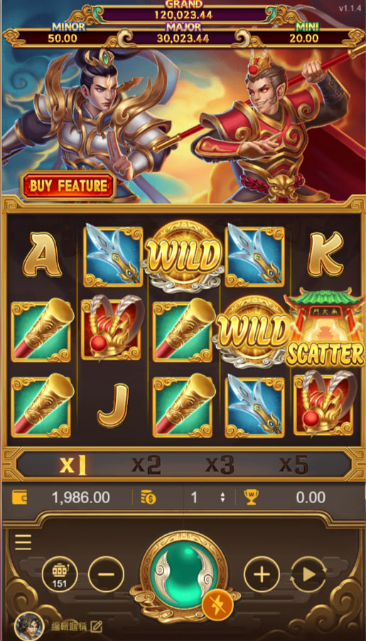 【RG富遊娛樂城】孫行者ATG電子老虎機全新登場! 揭開老虎機爆分秘訣! 3 ATG孫行者遊戲畫面